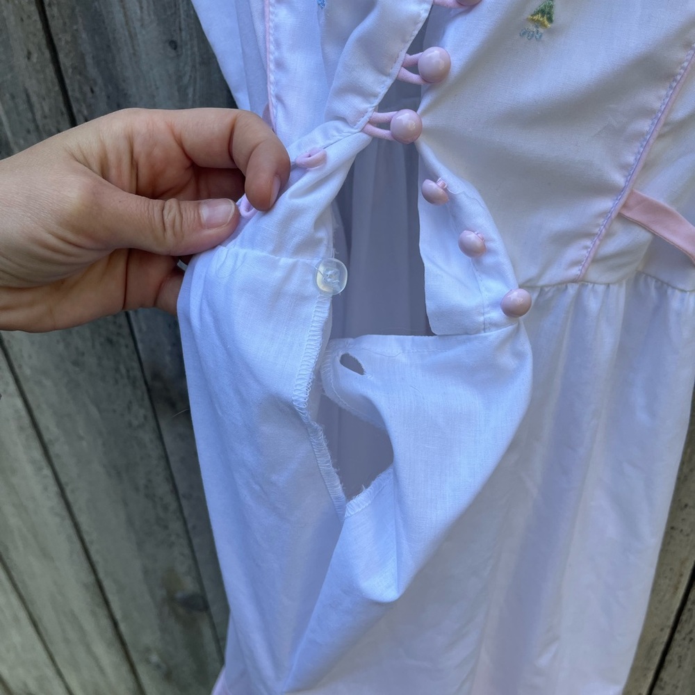 Vintage 70s Embroidered Prairie Sundress - Picture 7 of 13